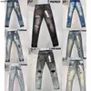 Мужские джинсы Мужские фиолетовые джинсы Дизайнер PL8821587 Руколонный байкер -байкер Slim Straight Skinny Designer