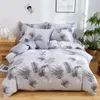 Ensembles de literie Pièdes de gris imprimées Ensemble de maison de coton 3-4pcs de haute qualité modèle avec une fleur d'arbre étoile