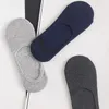 Meias masculinas 1 pirir algodão homens invisíveis chinelos de meias silicone suor respirável absorção de suor anti-esquiador Summer Summer