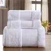 Towel 3pcs/set El 16s Cotton Terry Bath Set For Adults Embroidered Luxury 1pc 2pcs Hand Face Towels Bathroom
