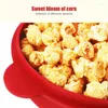 Bols Silicone bricolage micro-ondes pop-corn bol seau Red Maker avec des copeaux de couvercle plats de haute qualité outils de cuisine de haute qualité