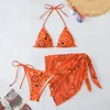 womens designer bikini Letter Embroidery swimsuit Sexy explosive models Split Swimsuit Mesh 3 Piece Bikini Swimsuit 5 Colours Europe and America designer swimsuit