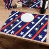 Mats de mesa Y1UB Conjunto de 4 partidos American Pattern Placemats Decorações de jantar