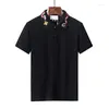 Men's Polos Mens Designer T-Shirts Shirt Print Letter Top Loose Polo Men Tees Causal For Man Clothing Tops Asian Size