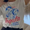 T-shirt maschile tequila femminili retrò t-shirt divertenti bevitura di alcol amanti grafici magliette unisex unisex brunge vintage ts top regalo t240510