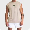 Summer Breattable Sports Vest Män LoSe Sleeveless Running Undershirts Training Basketball Fitness Tank Tops 240513