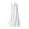 Casual Dresses Women Evening Dress Low Cut V Neck Spaghetti Strap Backless Dress-up Sleeveless Satin Wedding Party Midi Lady Clothing