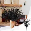 装飾的な花14pcsブラックハロウィーンの装飾人工枝はテーブルのセンターピース屋内装飾ラベンダーバンチ