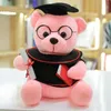 Usando Doctor Hat Bear Boneca Dr. Bear Plush Toy Doll Teddy Bear Graduation Photo Gream