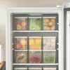 Garrafas de armazenamento Solução da porta da geladeira Maximize o espaço da geladeira com grau alimentar sem odor para frutas estreitas