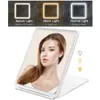 Compact Mirrors New makeup mirror with 10X magnifying glass 72 LED light dressing mirror 3 color light travel mirror compact cosmetic folding mirror d240510