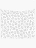 Wandteppiche Leopardenmuster - Silbergrau und weißer Wandteppich Dekor süße Dekoration für Schlafzimmer