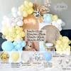 Decorazione per feste 213pcs Balloon in lattice bianco e macaron giallo ghirlanda kit kit tema decorazioni per la celebrazione del compleanno