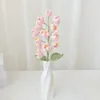 装飾的な花の手編みライラックフェイクブーケ花瓶ホームルームデスクバレンタインデーデコレーションフラワーアレンジメントギフト用