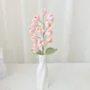 Decoratieve bloemen Hand gebreide lila nep boeket kunstmatige kunstmatige voor vaas thuiskamer bureau Valentijnsdag decoratie bloemen arrangement cadeau