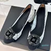 2024 Slingbacks Camellia Sandaalronde tenen Glippen op Mary Jane schoenen 1,5 cm