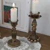 Candle Holders Retro Candlestick Resin Holder Sconce Nostalgic Props Pography Home Decor Antique French Stick Accessories X2r2