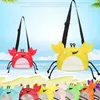 Cartoon Crab Mesh Beach Bag sammeln Sandspielzeug Tote Spielzeug Aufbewahrung für Boy Girl Kid Hunting Shells 240430