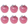 Decorative Figurines 6Pcs Natural Rose Quartz Pink Apple For Couple Decorations Home Decoration Study Room DIY Gift