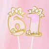5pcs velas Crown Número de aniversário Bolo de decoração Número de vela de vela de aniversário Bolo de 0-9 Bolo Topper Girl menino menino Baby Party Cake Decor Supply Supplie