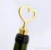 Stock Gold Wine Opener Stopper Love Set Geschenkdoos Elegante hartvormige flesopeners Curkentrekker Champagne Valentijns -bruiloft Souvenir Gifts Party Favor fy5947