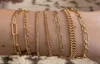 Vnox Chic Women's Flat Chain Braccialetti a spina di pesce di aringolette in acciaio inossidabile minimalista Gioielli delicati per Lady Regolable femmina Regolable3268881