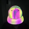 Men Night Reflective Baseball Cap Street Hip Hop Sport Hat Unisex Justerbar nattklubb Stegprestanda 240513