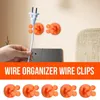 Hooks 5PCs Silicone Cable Holder Clip Power Cord Winder Razor Organizer Self Adhesive Wire Tie Fixer Waterproof