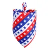 Hundekleidung 4. des Jy Day Bandanas Patriotische Lätzchen Amerikanische Flaggen -Kostüm -Verstellbarer -Independenzen -Dreiecksschalkief für SM otvqa