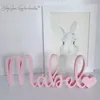 Figurines décoratives Nom autonome Signe plaque Plaque Purserie personnalisée Decoration Boy Girl Baby Shower Gift Blocs Bord Born Wooden