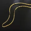 Подвесные ожерелья 40-75 см 18K золотой шарм 2 мм.