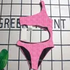 One Piece Bikini Designer Letter Printed Swimsuit Bikini Summer Beach Bathing Suits Stylish One Shoulder Swimsuit For Party Beach Surfing Swimwear