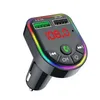 Auto audio acura radio c12 c13 f5 f6 bluetooth 5.0 fm zender draadloze handen o ontvanger mp3 speler rgb licht usb type-c lader droegen