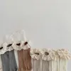 Calzini per bambini 4 paia di calzini in pizzo pieghettati alla moda alla moda in pizzo principessa di cotone morbido per bambini lunghi calzini carini 0-8 anni d240513