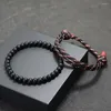 Bracelets de charme NOTER Fashion 2pcs Men Bracelet Set 2024 Fabrication à main