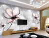 Papéis de parede Moda Moda 3D Decoração de casa lindas Flores lindas Paintamento de parede de Background Background Backgr de TV Dimensional