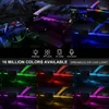 Lumières décoratives voiture colorée lumières ambiantes application Contrôle automatique acrylique coloré LED néon lumineux 64 RVB Strip automobile intérieur universel 18 en 1 T240509