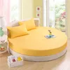 Ensemble de literie Home Textile Coton Round Fichette ajustée 3PCS / Set Circle Rubber 220 220cm 200 200cm lit avec couvercle entier