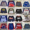 All-Team basket shorts mesh city version sommar sport shorts höft pop byxa med svart mandarin anka män sömnad fitness andningsbar baseball kort