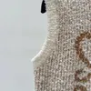 Dames truien ontwerper breien pullover reliëf letters gebreide mouwloze trui winter lente kleding luxe vest tanktop roze pinkwing hoge kwaliteit