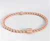 2019 Nuovi perle da 100 925 Sterling Silver Rose Gold Bracelet con zirconia cubica per donne bracciale autentico argento ebreo3471044