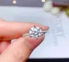 Кольцо Leechee Moissanite с сертификатом VVS1 Отличное подарка