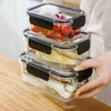 Dinnerware Upgraded Buckle Lock Transparent Storage Container With Lid Suitable For Restaurant Dishwasher Safe Restaurants