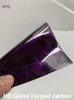 HD Gloss Purple Purg Forged Vinyl Enrapie de vinyle Film de couvrage avec une libération d'air Basse colle à basse colle auto-adhésive Foil 1,52x18m 5x59ft avec une doublure pour animaux de compagnie