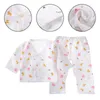 Ensembles de vêtements bébé pyjama ensemble sous-vêtements unisex mignon ensemble de chemise imprimée pantalon coton soft anti-kick pajamasl240513