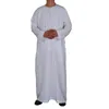 Nationaal kostuum mannen moslimkleding witte jubba thobe lange mouwen gewaden dubai Midden -Oosten mannen islamitisch Arabisch kaftan hoofddeksel 240506