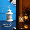 Bandlers suspendus chandelier forgé d'art en fer tocule vintage vintage creux lanterne de table de mariage de mariage décoration de maison