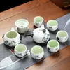 Ensembles de théâtre en céramique Kungfu Tea Set Snowflake Glaze Ménage de haute qualité Casse Japonais simple Poignée latérale de fabrication japonaise