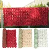 Decoratieve bloemen Kunstmatige Hydrangea Flower Hek Trellis Roll Wall Landscaping Privacyscherm Outdoor Tuin achtertuin Balkon Decoratie