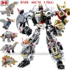 Jinbao 5 sur 1 45 cm Big Transformation Predaking Toys Anime Devastator Ko G1 Robot Action Figure Modèle Boy Enfants Kid Gift 240512